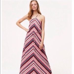 LOFT. Chevron Halter MAXI.